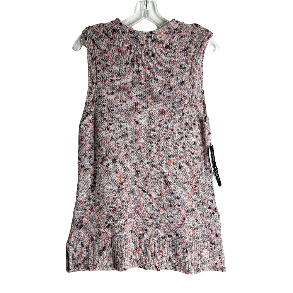 NWT Liverpool Wool Blend Confetti Knit Sleeveless Mock-Neck Sweater Size M